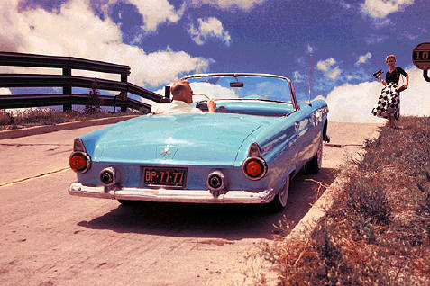 1955 Ford Thunderbird scene